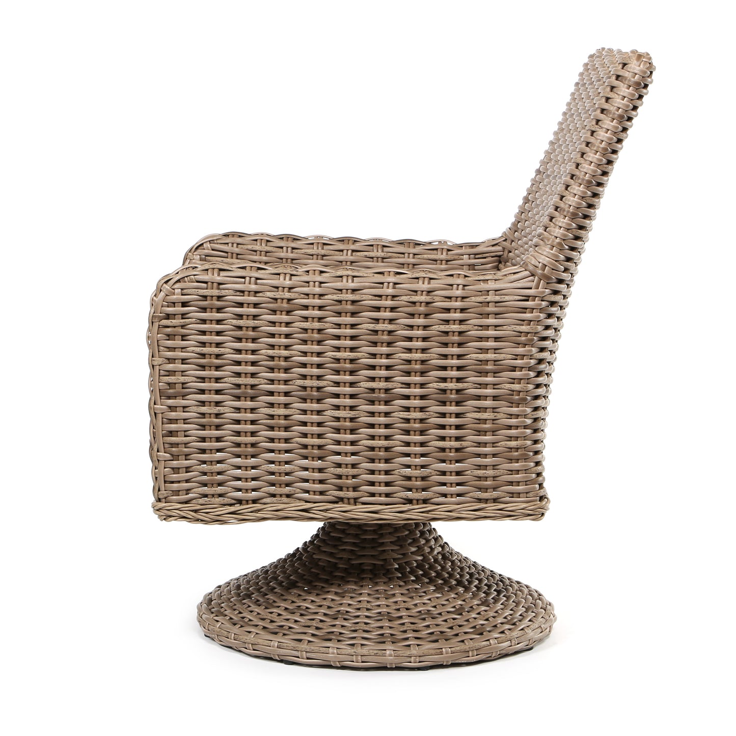 Laurent Dining Swivel Rocker Driftwood Weave Fresco Flax Fabric Side, image 3