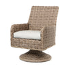 Laurent Dining Swivel Rocker Driftwood Weave Fresco Flax Fabric