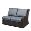 Laurent Left Arm Loveseat Section Chestnut Weave Adena Denim Fabric