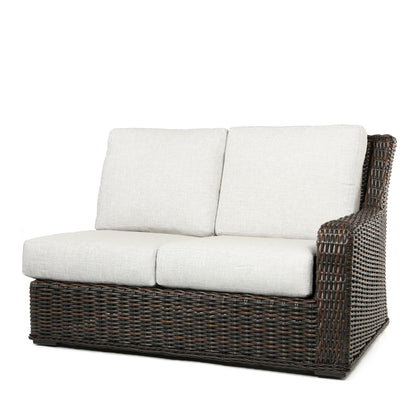 
                  Laurent Left Arm Loveseat Section Chestnut Weave Fresco Flax Fabric - Image 7
                