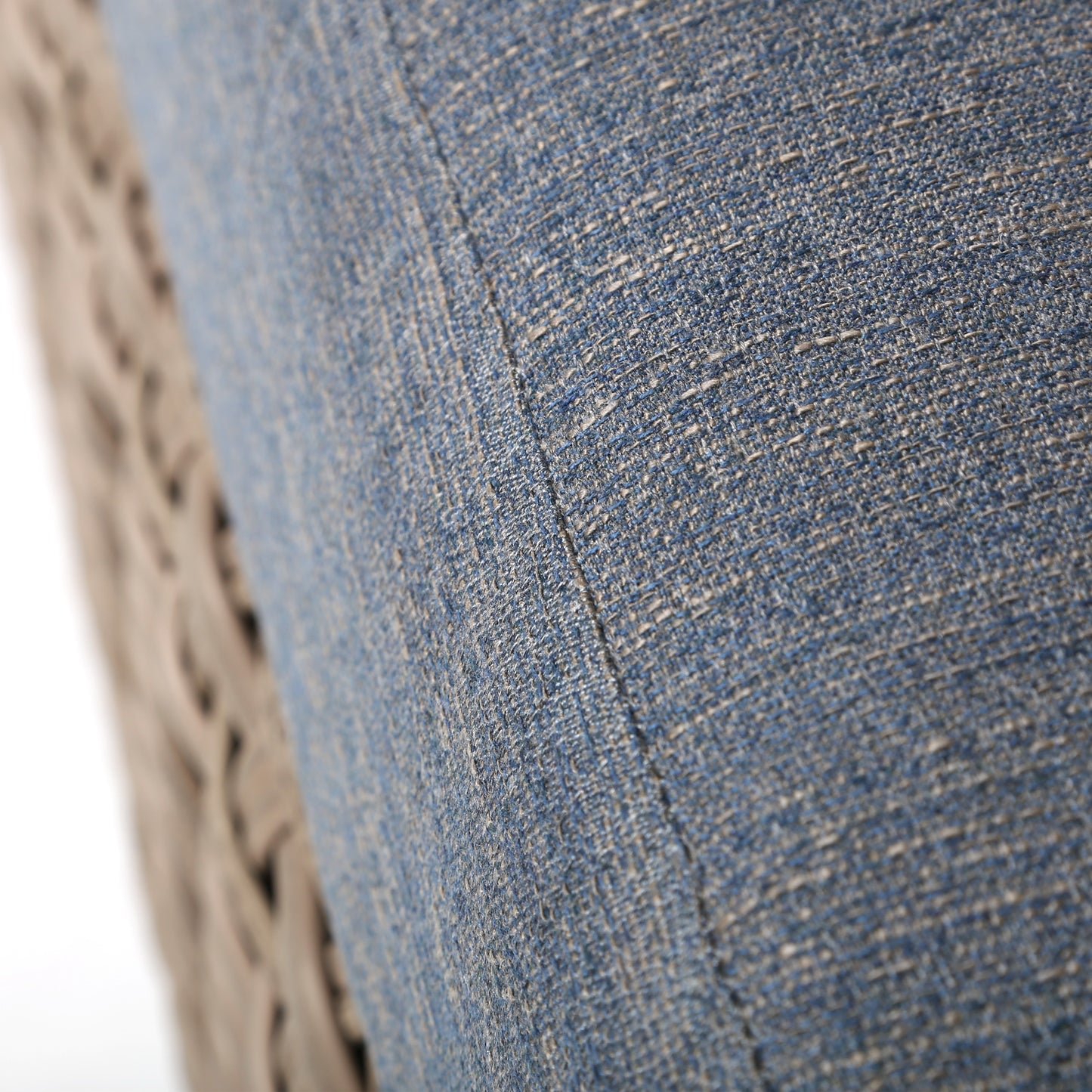 Laurent Left Arm Loveseat Section Driftwood Weave Adena Denim Fabric Detail, image 10