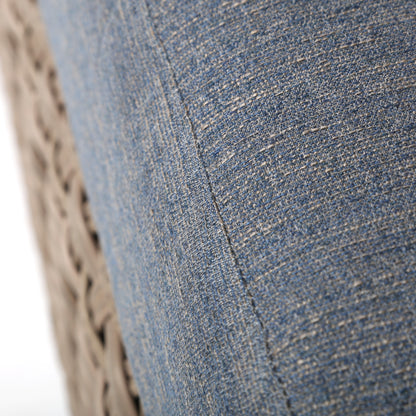 
                  Laurent Left Arm Loveseat Section Driftwood Weave Adena Denim Fabric Detail - Image 10
                