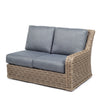 Laurent Left Arm Loveseat Section Driftwood Weave Adena Denim Fabric