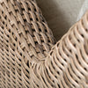 Laurent Left Arm Loveseat Section Driftwood Weave Detail Fresco Flax Fabric