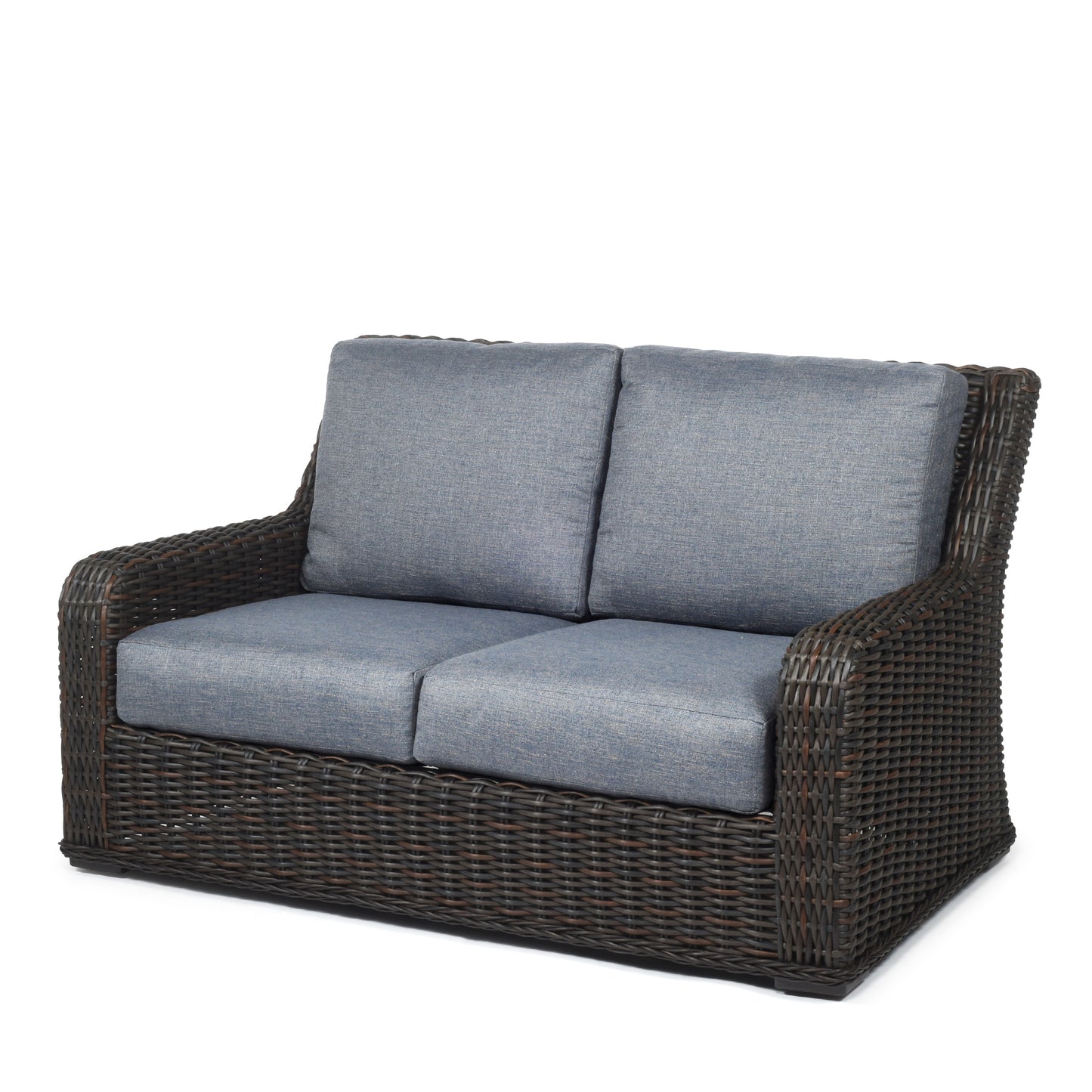 Laurent Loveseat Chestnut Weave Adena Denim Fabric, image 7