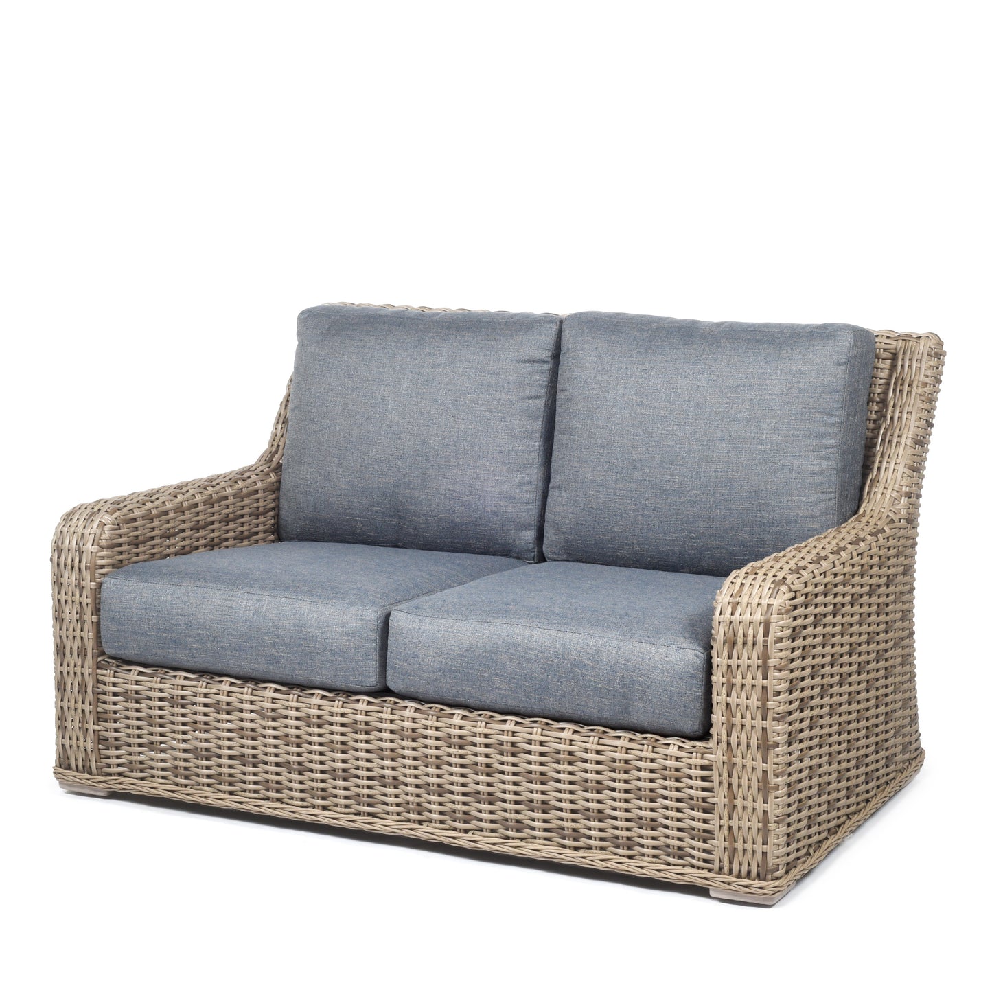 Laurent Loveseat Driftwood Weave Adena Denim Fabric, image 9