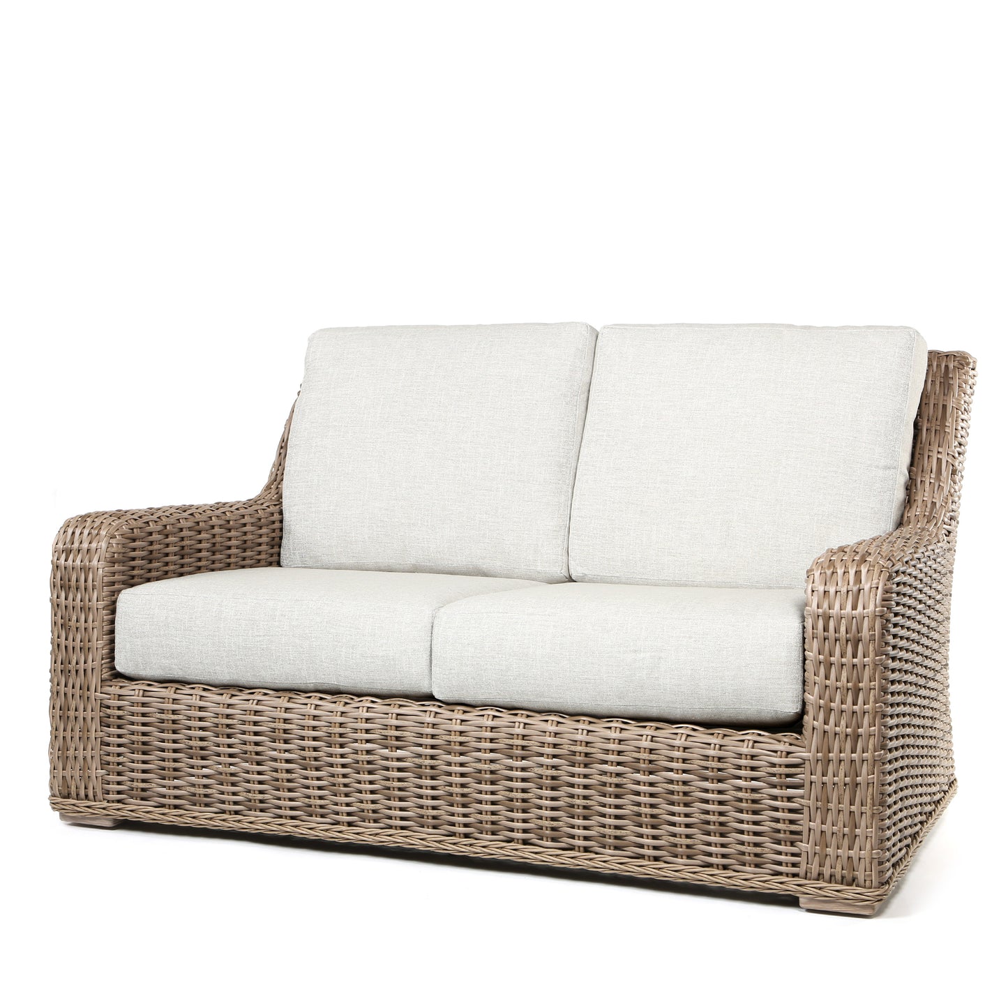 Laurent Loveseat Driftwood Weave Fresco Flax Fabric, image 1