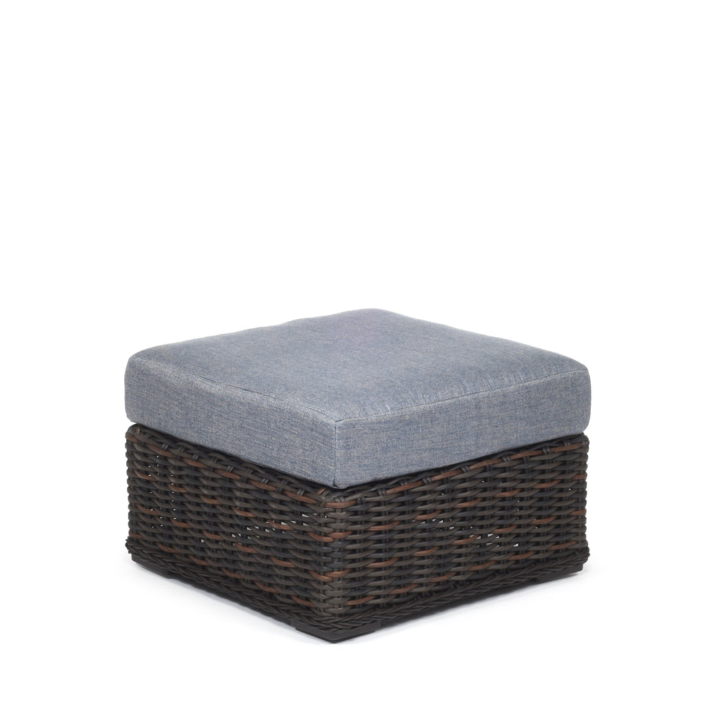 Laurent Ottoman Chestnut Weave Adena Denim Fabric