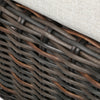 Laurent Ottoman Chestnut Weave Detail Fresco Flax Fabric