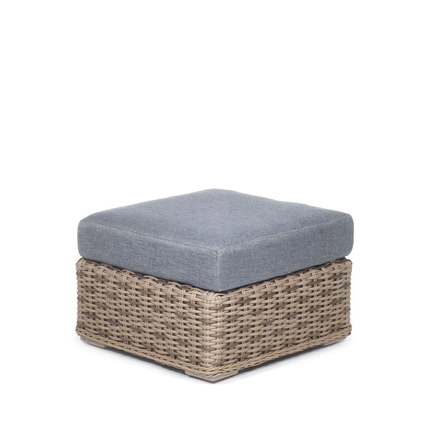 Laurent Ottoman Driftwood Weave Adena Denim Fabric, image 5