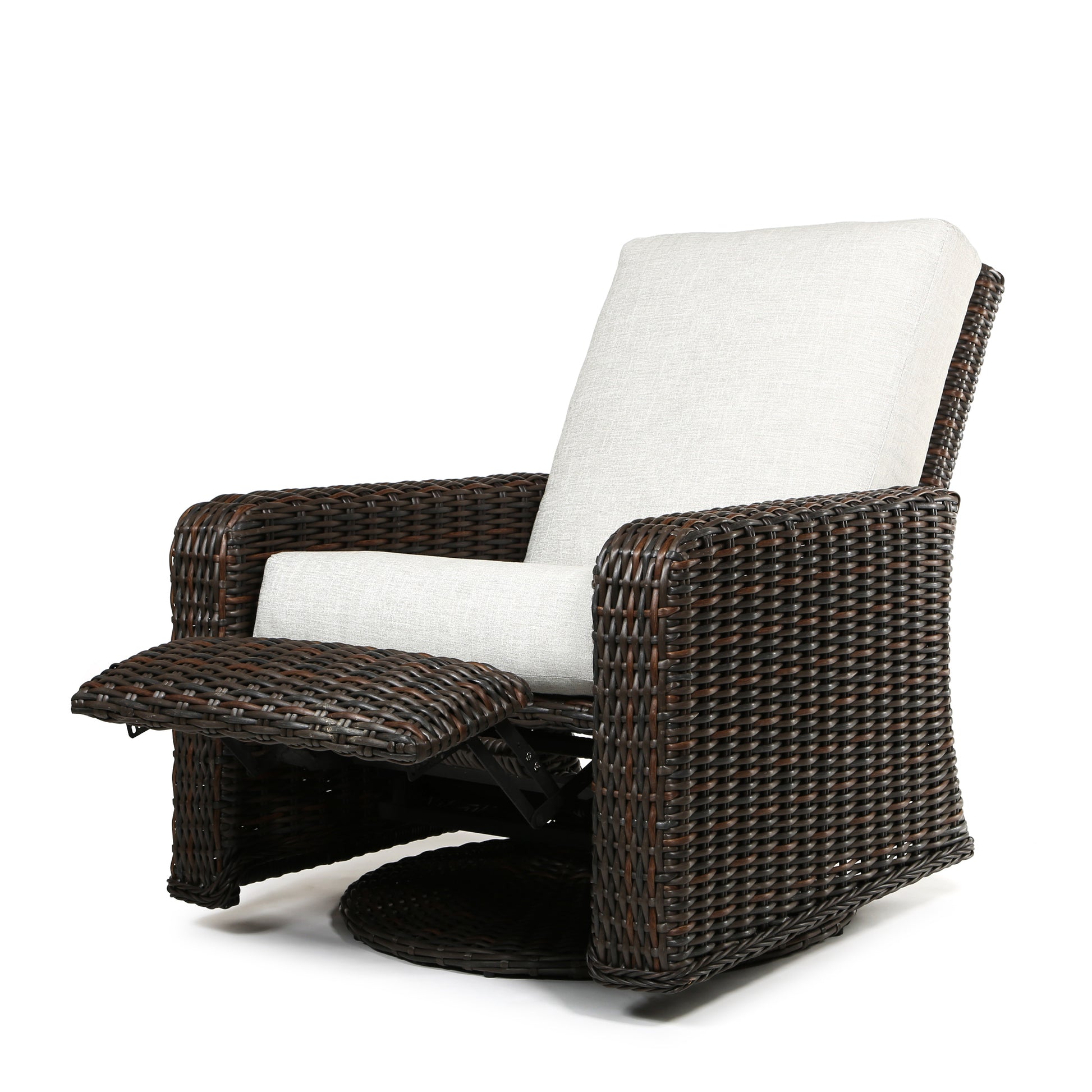 Laurent Swivel Recliner Club Chair by Ebel Wicker Swivel Rocker