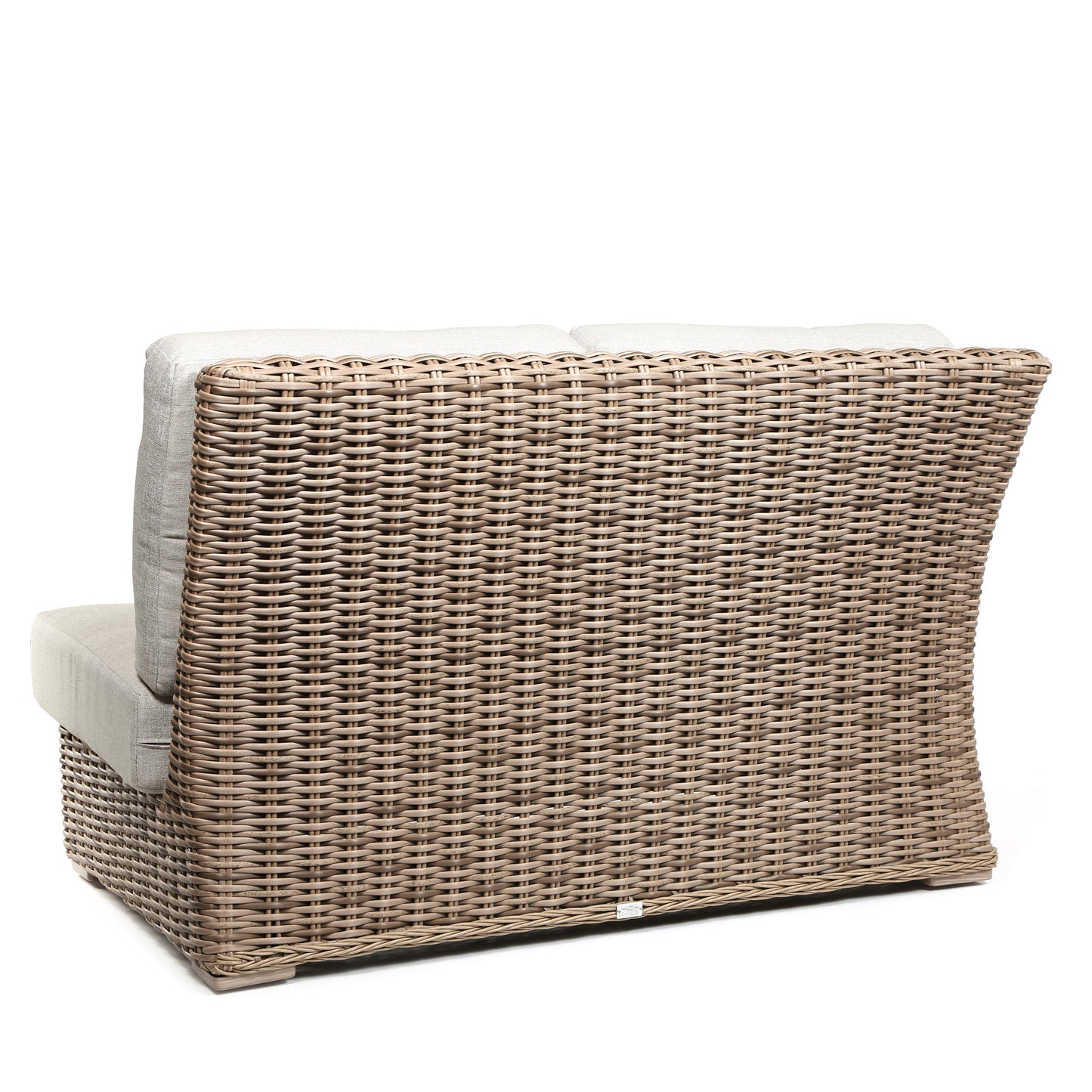 Laurent Right Arm Loveseat Section Driftwood Weave Fresco Flax Fabric Back, image 3