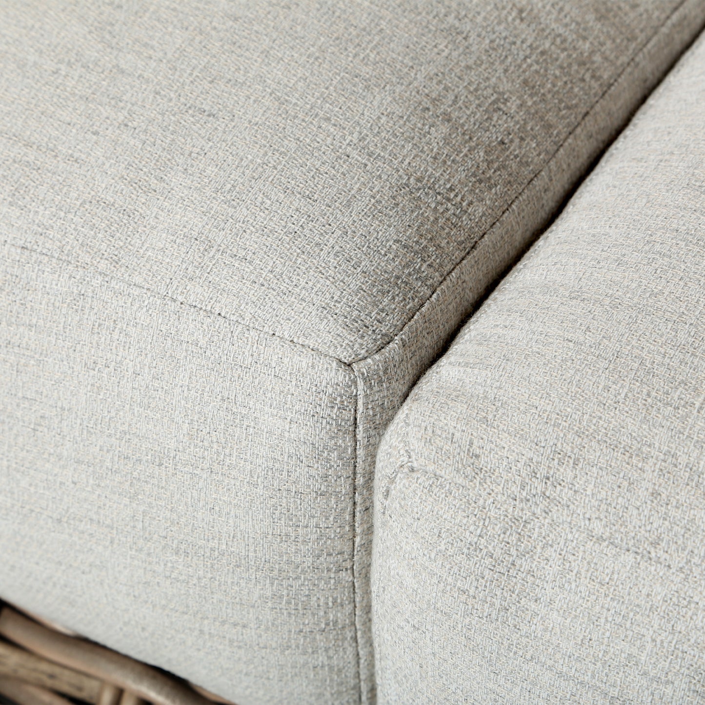 Laurent Sofa Driftwood Weave Fresco Flax Fabric Detail, image 3