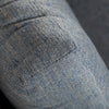 Laurent Square Corner Section Driftwood Weave Adena Denim Fabric Detail