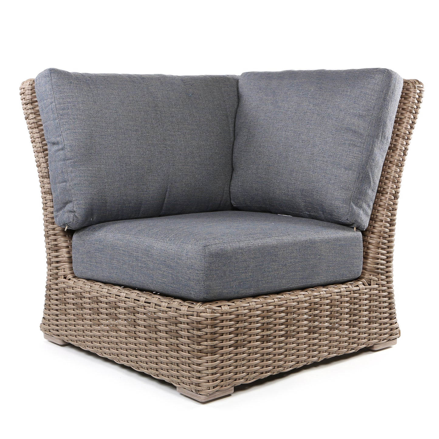 Laurent Square Corner Section Driftwood Weave Adena Denim Fabric, image 13