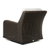 Laurent Swivel Club Chair Chestnut Weave Fresco Flax Fabric Back