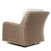 Laurent Swivel Club Chair Driftwood Weave Fresco Flax Fabric Back