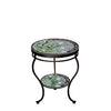 Lovina Round Double Tiered Side Table Espresso Frame