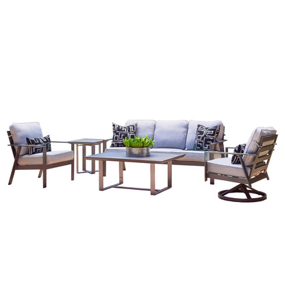 
                  Luxe 5 Piece Sofa Set Panama Smoke Grey Cushions - Image 2
                