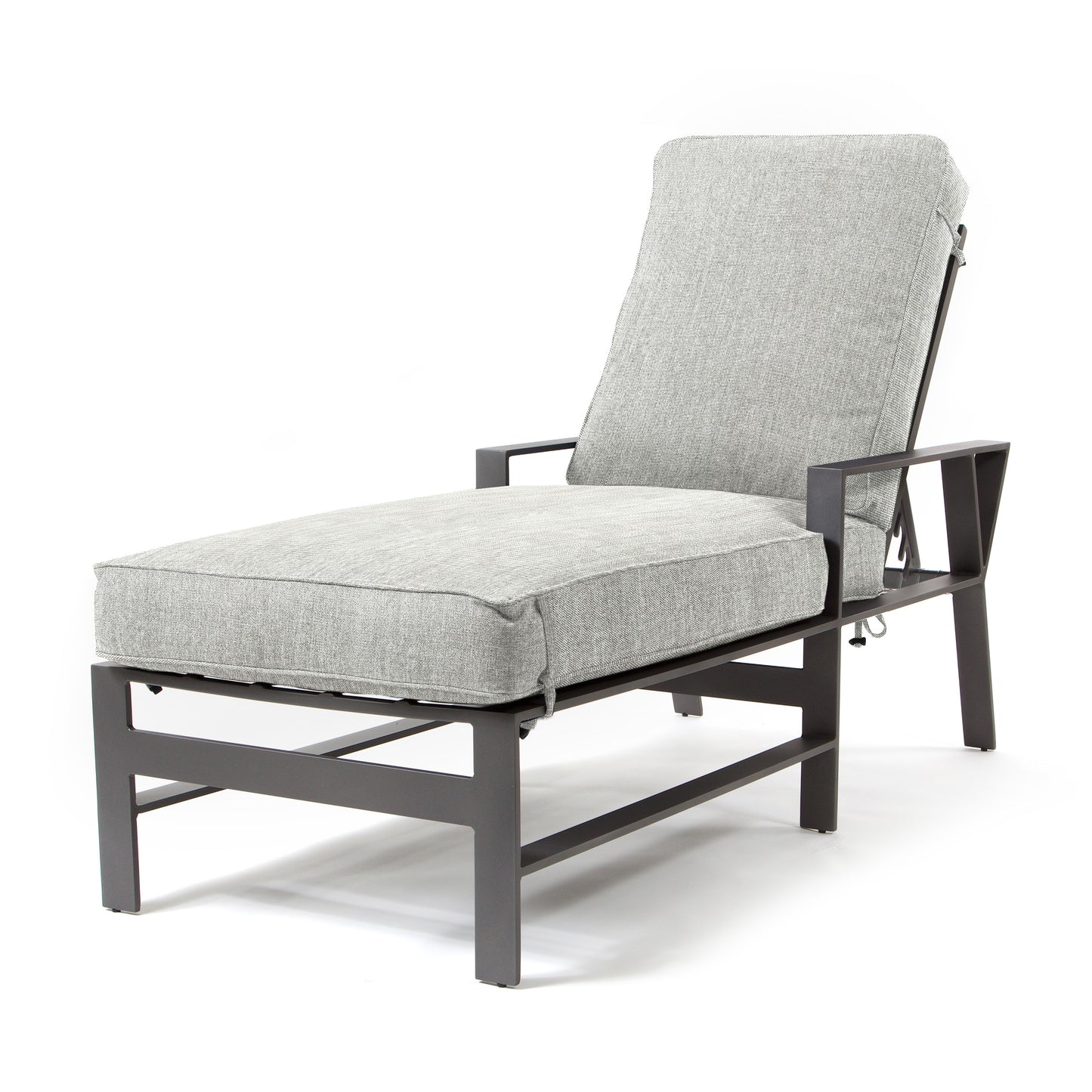 Luxe Chaise Lounge Panama Smoke Grey Cushions, image 7