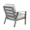 Luxe Dining Chair Panama Smoke Grey Cushions Back