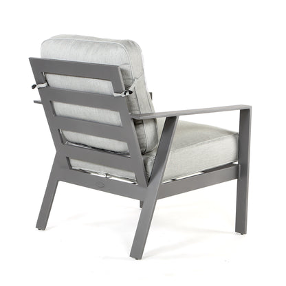 
                  Luxe Dining Chair Panama Smoke Grey Cushions Back - Image 3
                