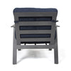 Luxe Lounge Chair Blend Indigo Cushions Back