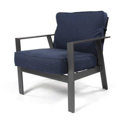 Luxe Lounge Chair Blend Indigo Cushions