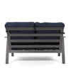 Luxe Loveseat Blend Indigo Cushions Back