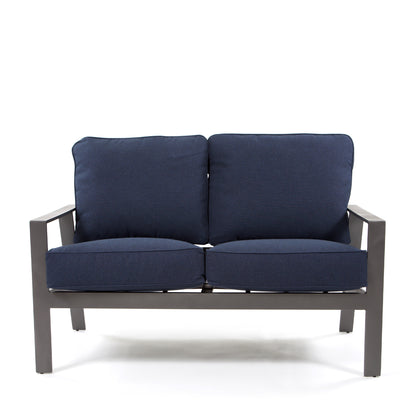 
                  Luxe Loveseat Blend Indigo Cushions Front - Image 2
                