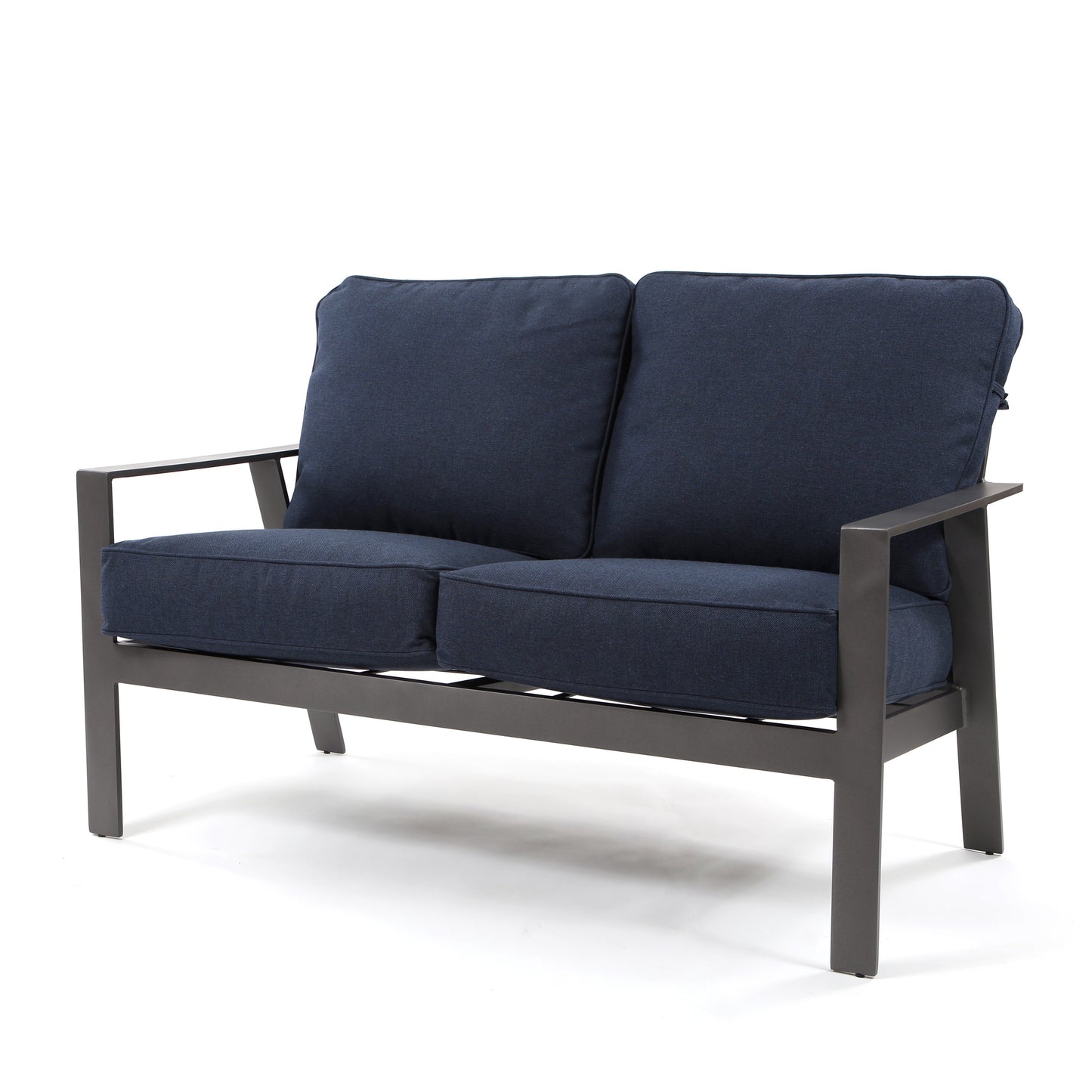 Luxe Loveseat Blend Indigo Cushions, image 1