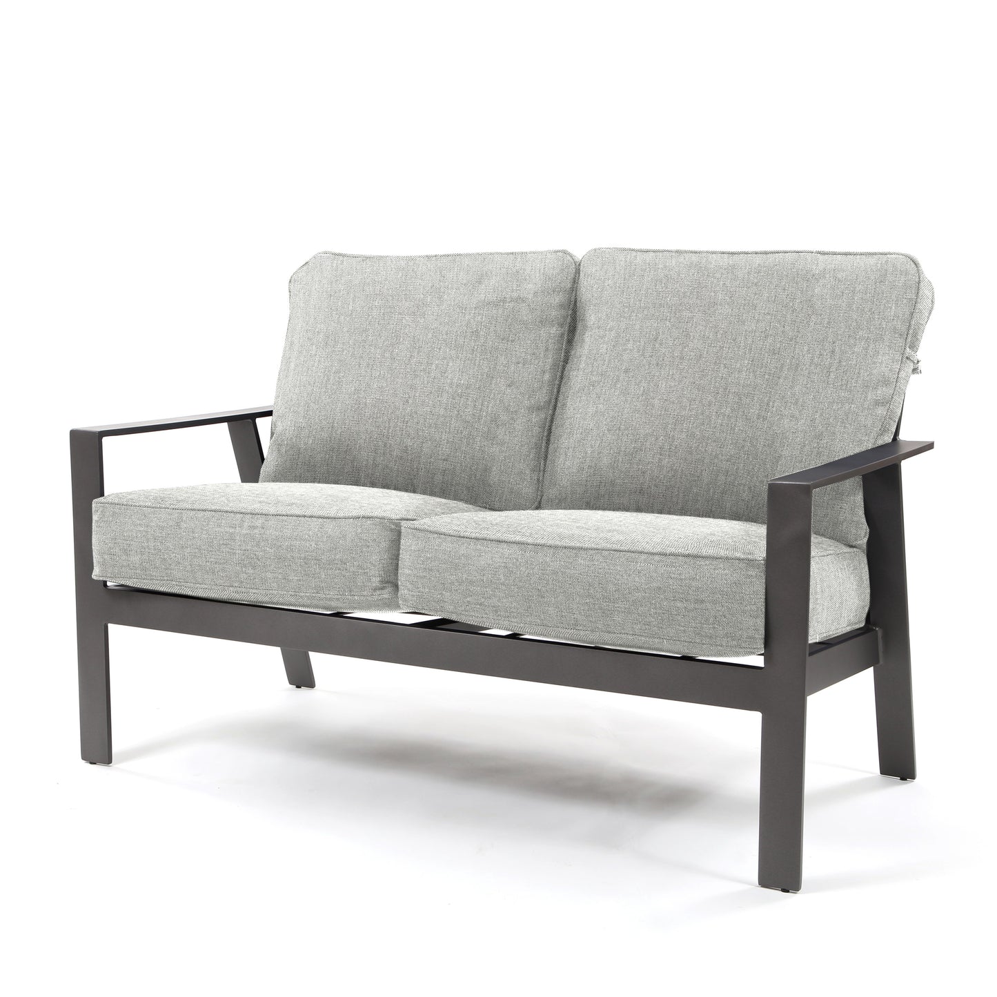 Luxe Loveseat Panama Smoke Grey Cushions, image 2