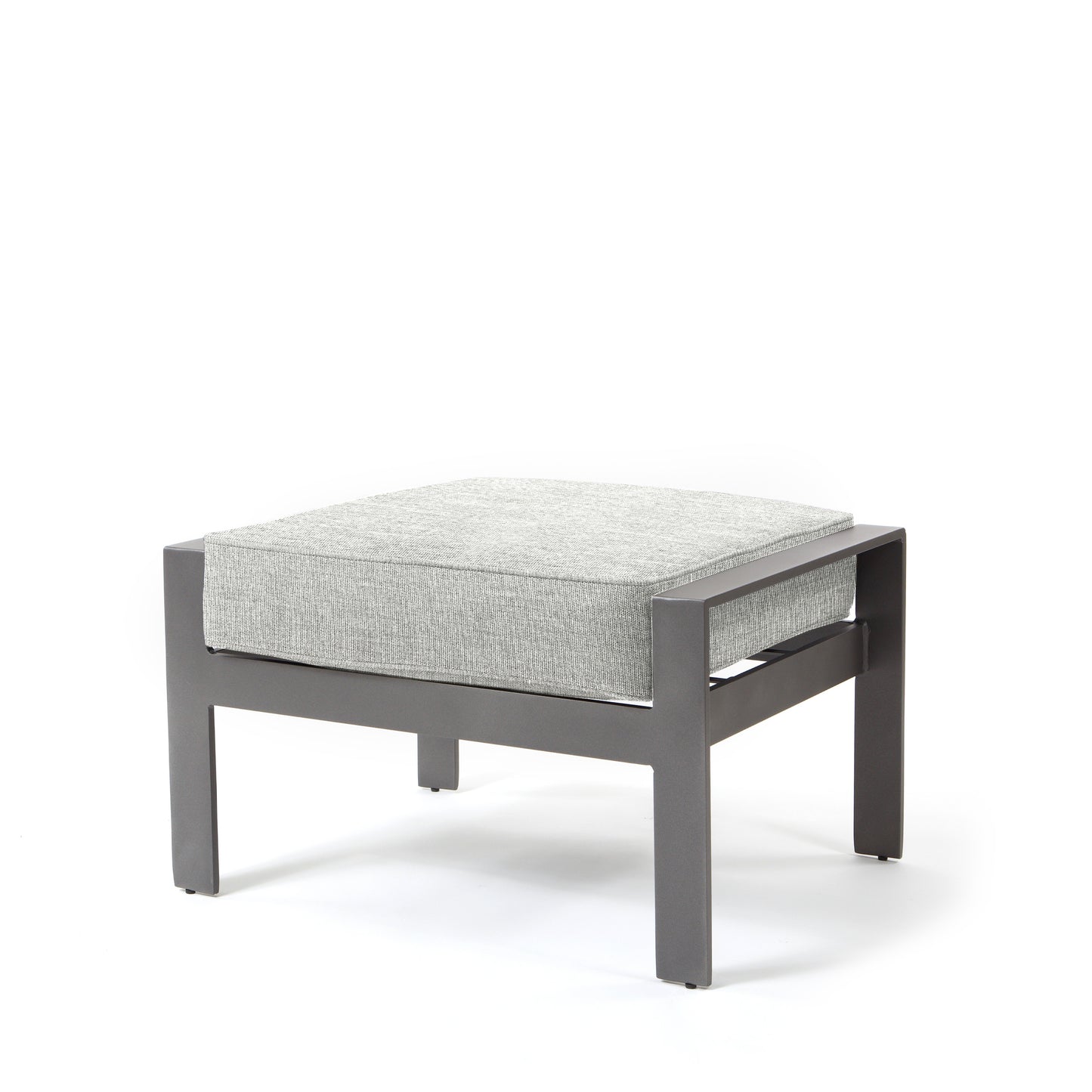 Luxe Ottoman Panama Smoke Grey Cushion, image 6