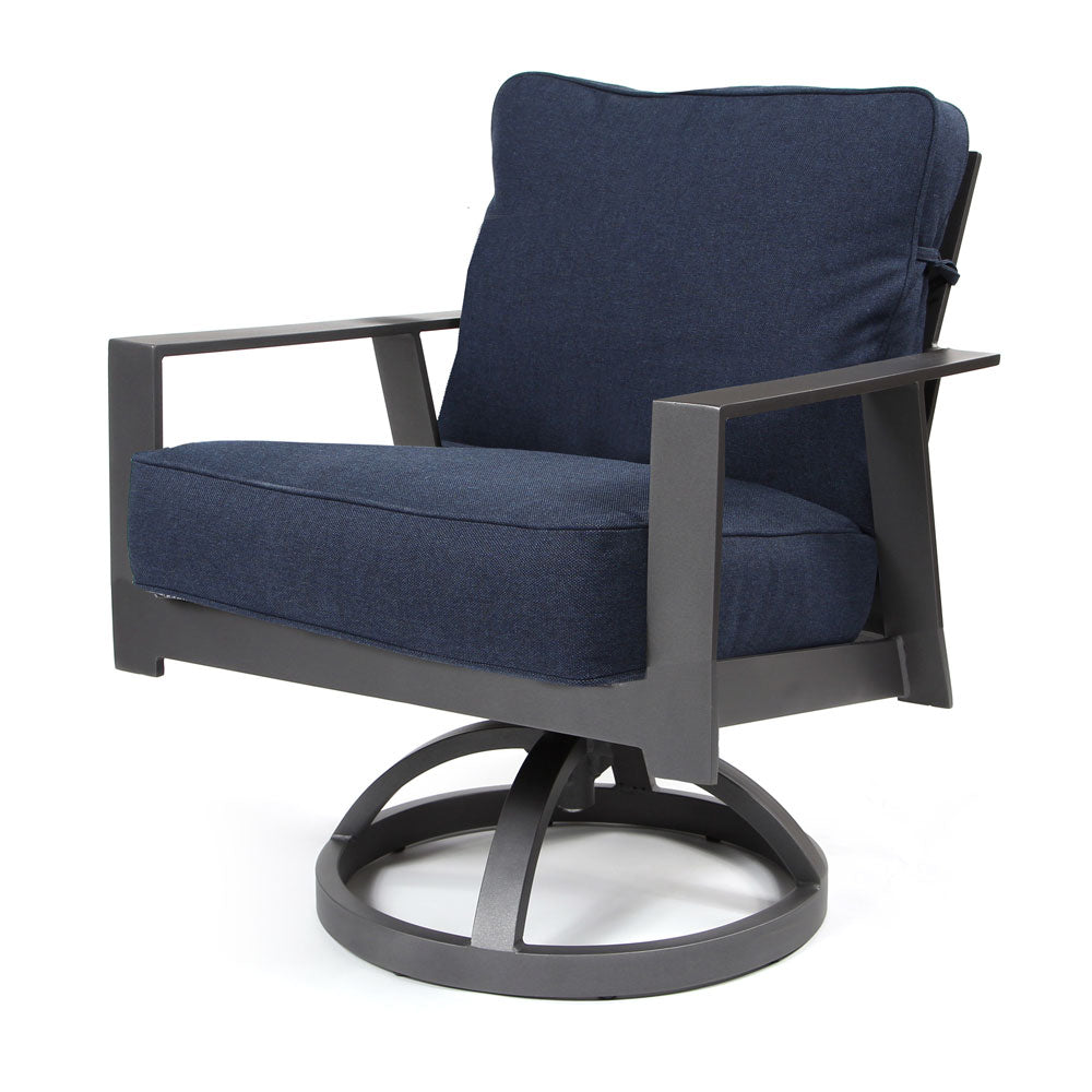 Luxe Swivel Dining Chair Indigo