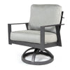 Luxe Swivel Dining Chair Smoke Grey