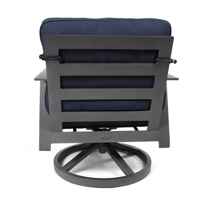 
                  Luxe Swivel Rocker Lounge Chair Blend Indigo Cushions Back - Image 6
                