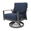 Luxe Swivel Rocker Lounge Chair Blend Indigo Cushions