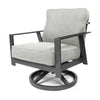 Luxe Swivel Rocker Lounge Chair Panama Smoke Grey Cushions