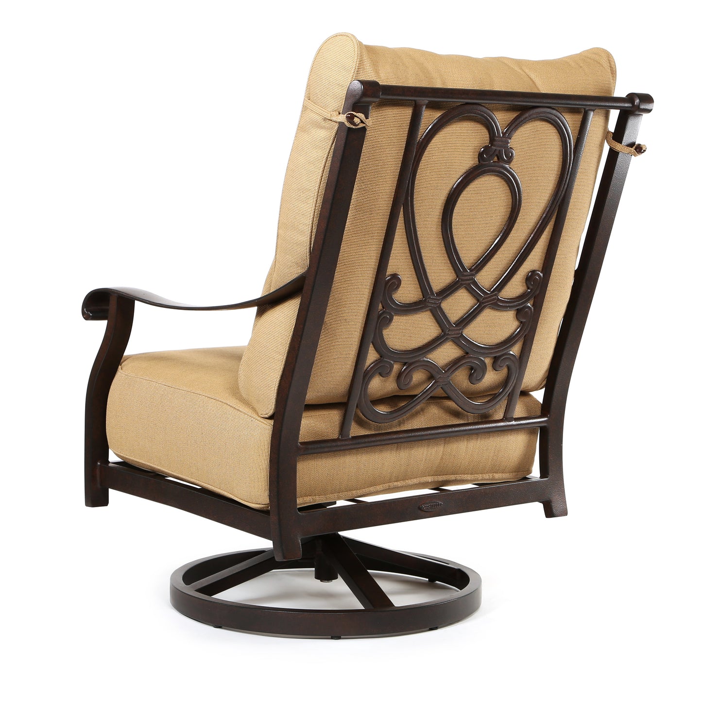 Madrid High Back Swivel Rocker Lounge Chair Back, image 3