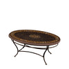 Mahogany Atlas Oval Coffee Table Espresso Frame