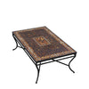 Mahogany Atlas Rec Coffee Table Black Frame