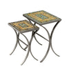 Malibu Nesting Table Set Pewter Frame
