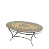 Malibu Oval Coffee Table Pewter Frame