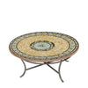 Malibu Round Coffee Table Pewter Frame