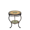 Malibu Round Double Tiered Side Table Espresso Frame
