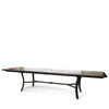 Mallin 44x128 F Top Extension Dining Table Weathered Charcoal Finish Extended