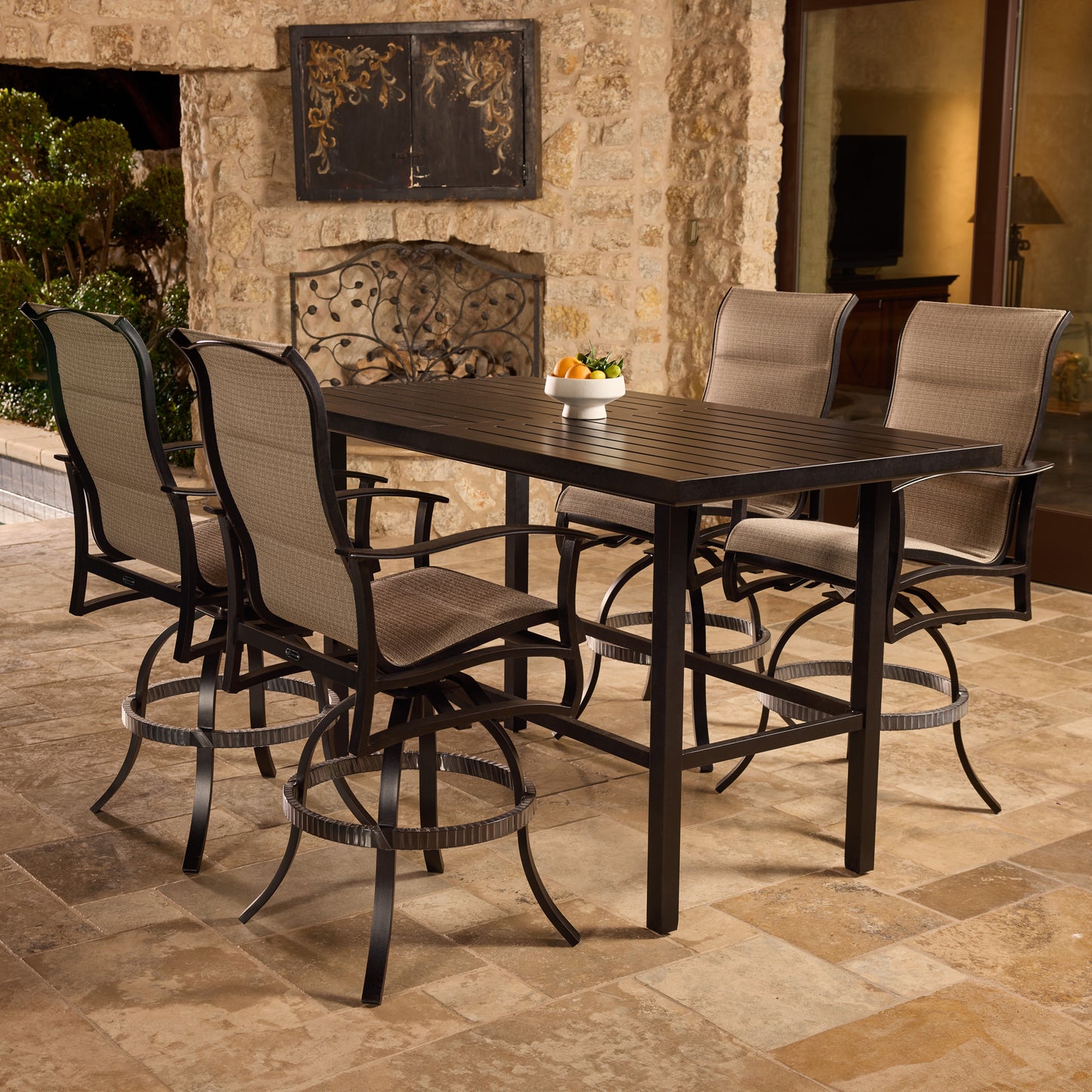 Mallin Trinidad Collection 39" x 72" Bar Height Table, image 2