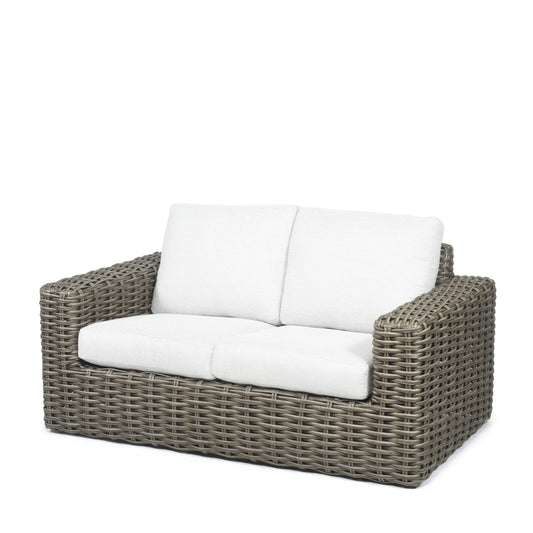 Mia Loveseat Nurture Pebble Cushions Fog Weave