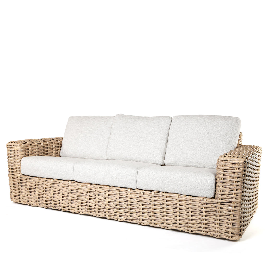 Mia Sofa Crosshatch Vapor Cushions Barley Weave