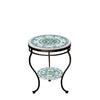 Miraval Round Double Tiered Side Table Espresso Frame